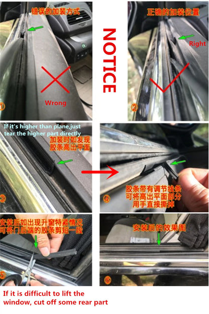 Weatherstrip Seal for Car Window (Universal Fit)