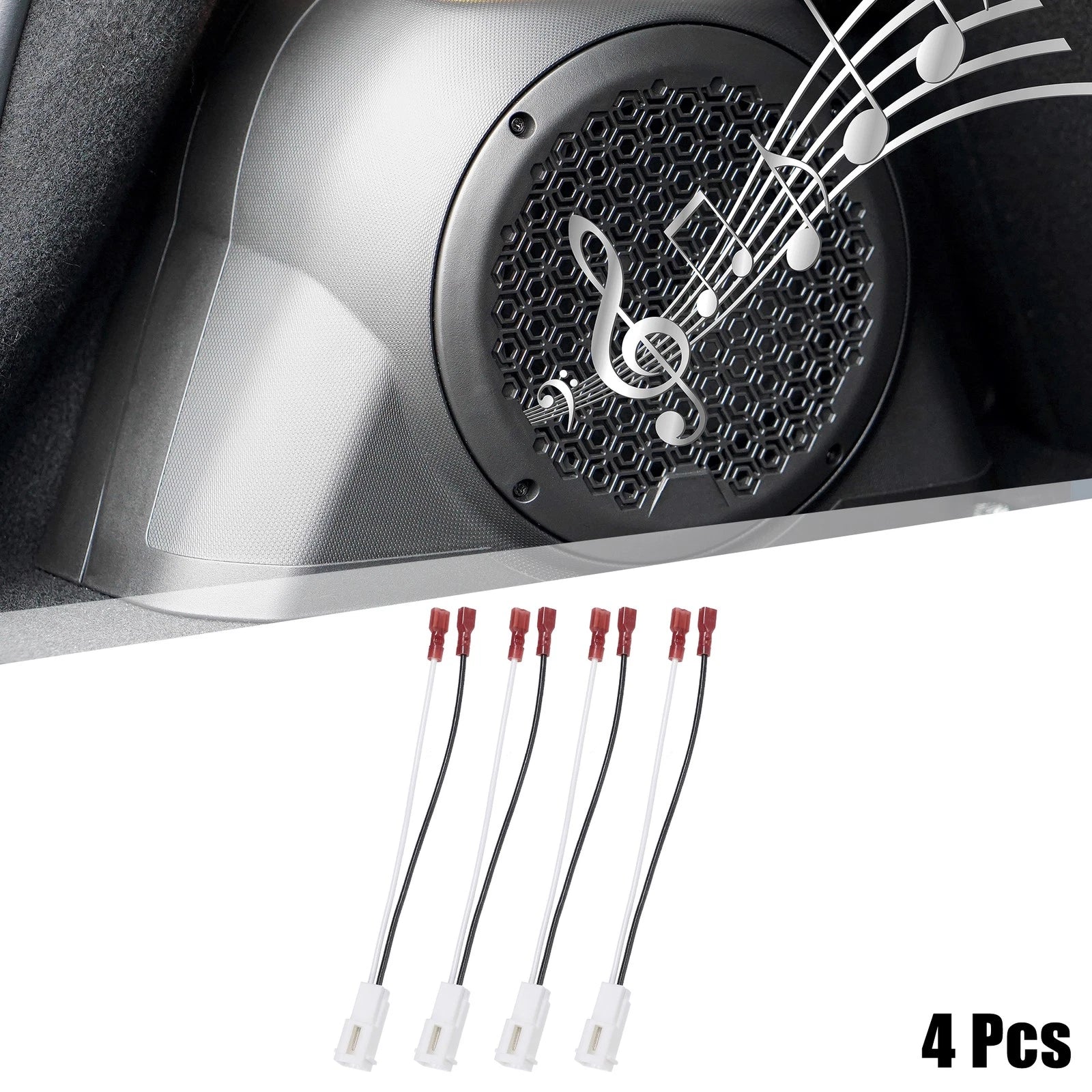 4PCS Speaker Connector Harness Adapter for Dodge Charger Front Dash (2011–2020)