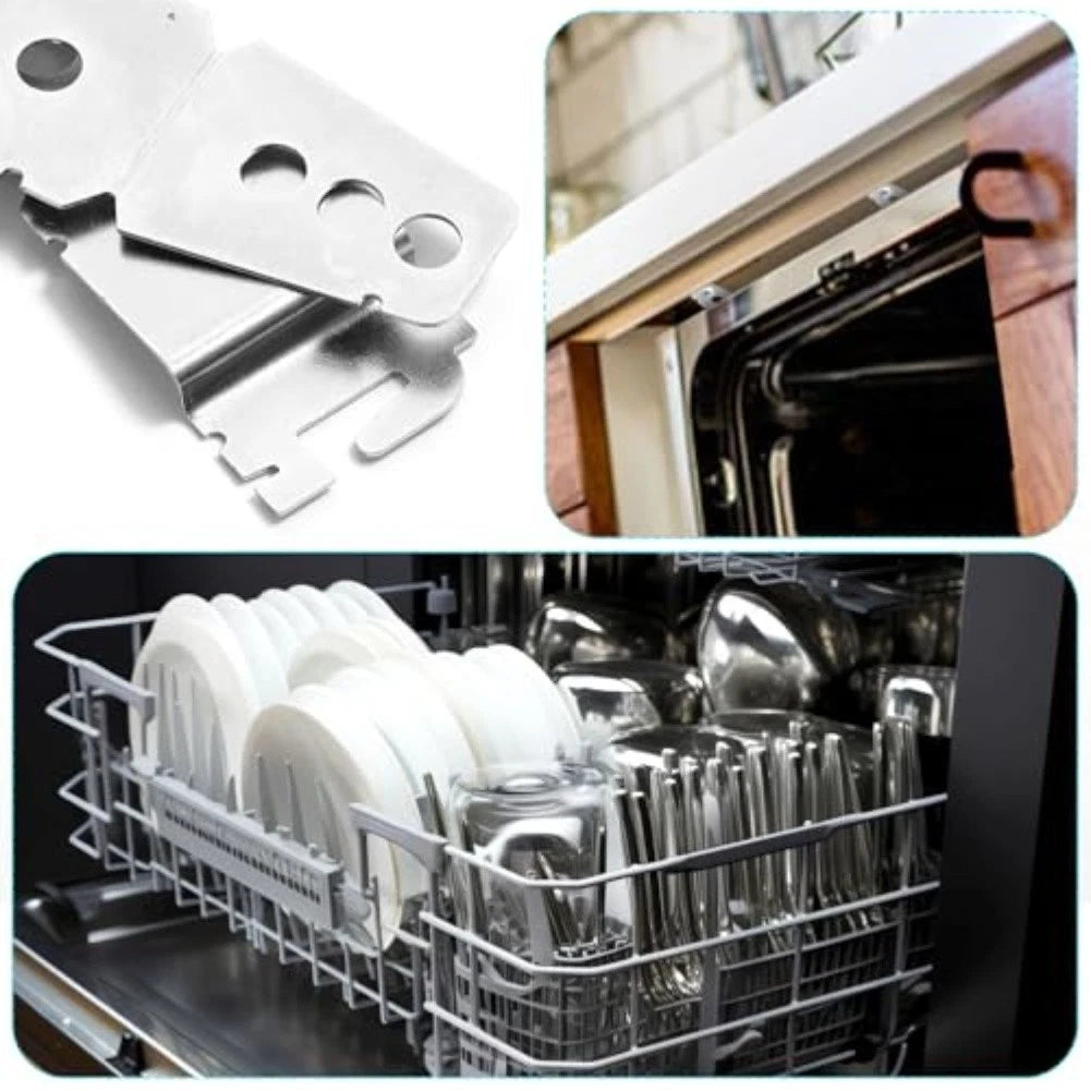 4X Dishwasher Bracket and Screws Replacement Parts for Compatible Models