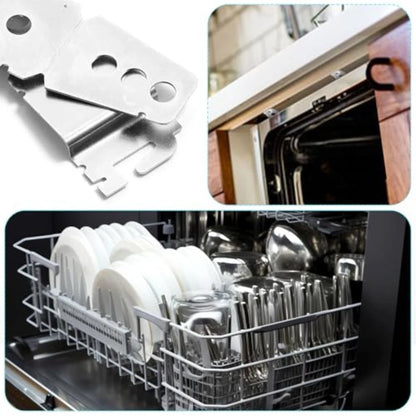 4X Dishwasher Bracket and Screws Replacement Parts for Compatible Models
