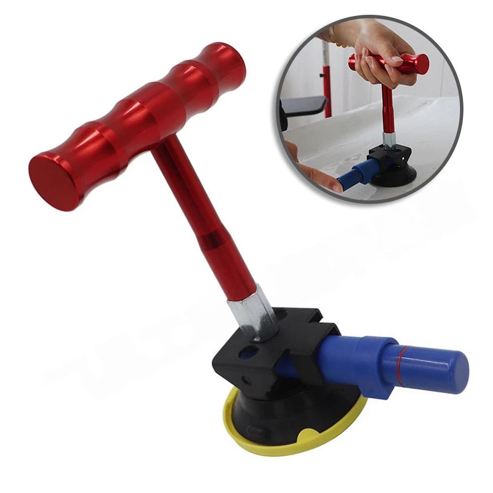 Dent Removal Tool with T Handle and Dual Seal Suction Cup for Vehicles