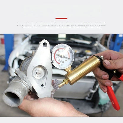 Manual Brake Bleeder Kit with Vacuum Pump and Dual Scale Gauge for Auto Use