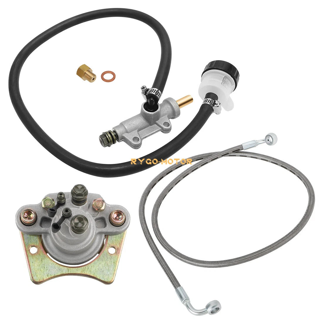 Rear Brake Caliper & Master Cylinder & Line Set for Polaris Trail Blazer (1999–2006)