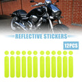 12 Pack Reflective Safety Stickers for Helmet for Bicycle Motorcycle (Green)