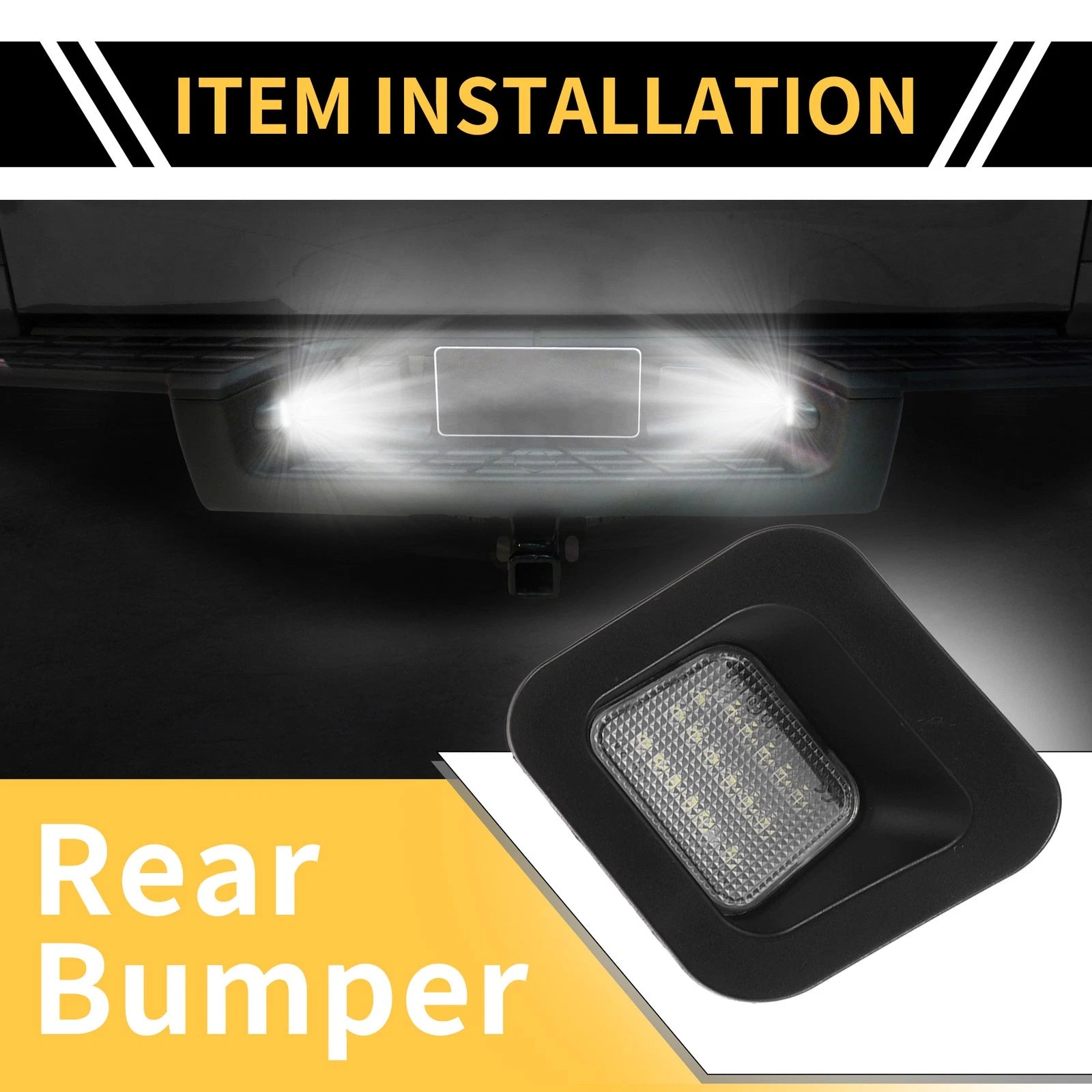 2pcs License Plate Light Replacement for Dodge Ram 1500 2500 3500 Clear Lens (2009–2020)