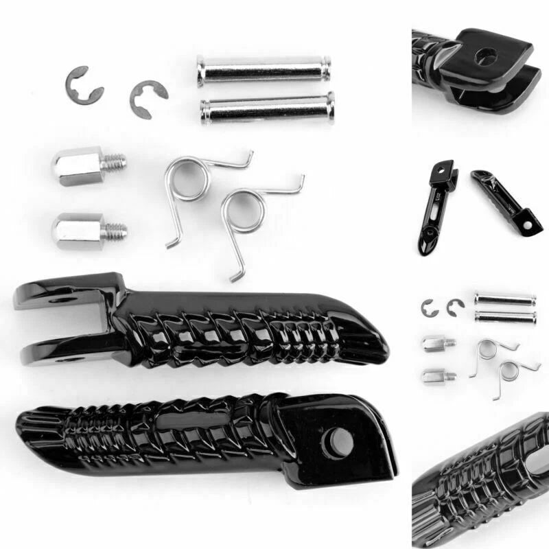 Front Foot Peg Footrest for Suzuki GSXR600 GSXR750 GSXR1000 (2005–2014) Black T9