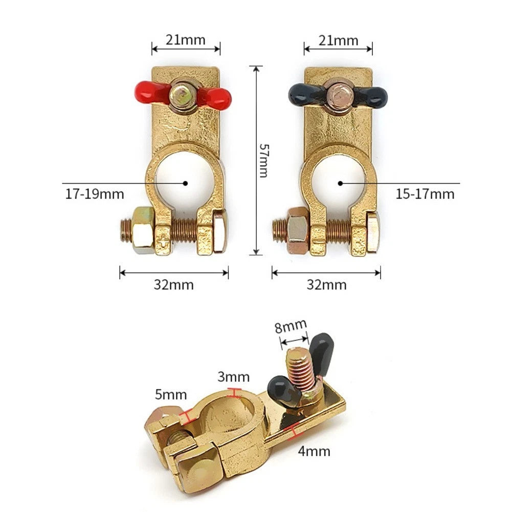 Battery Terminal Connectors for RVs and Motorcycles (Universal)