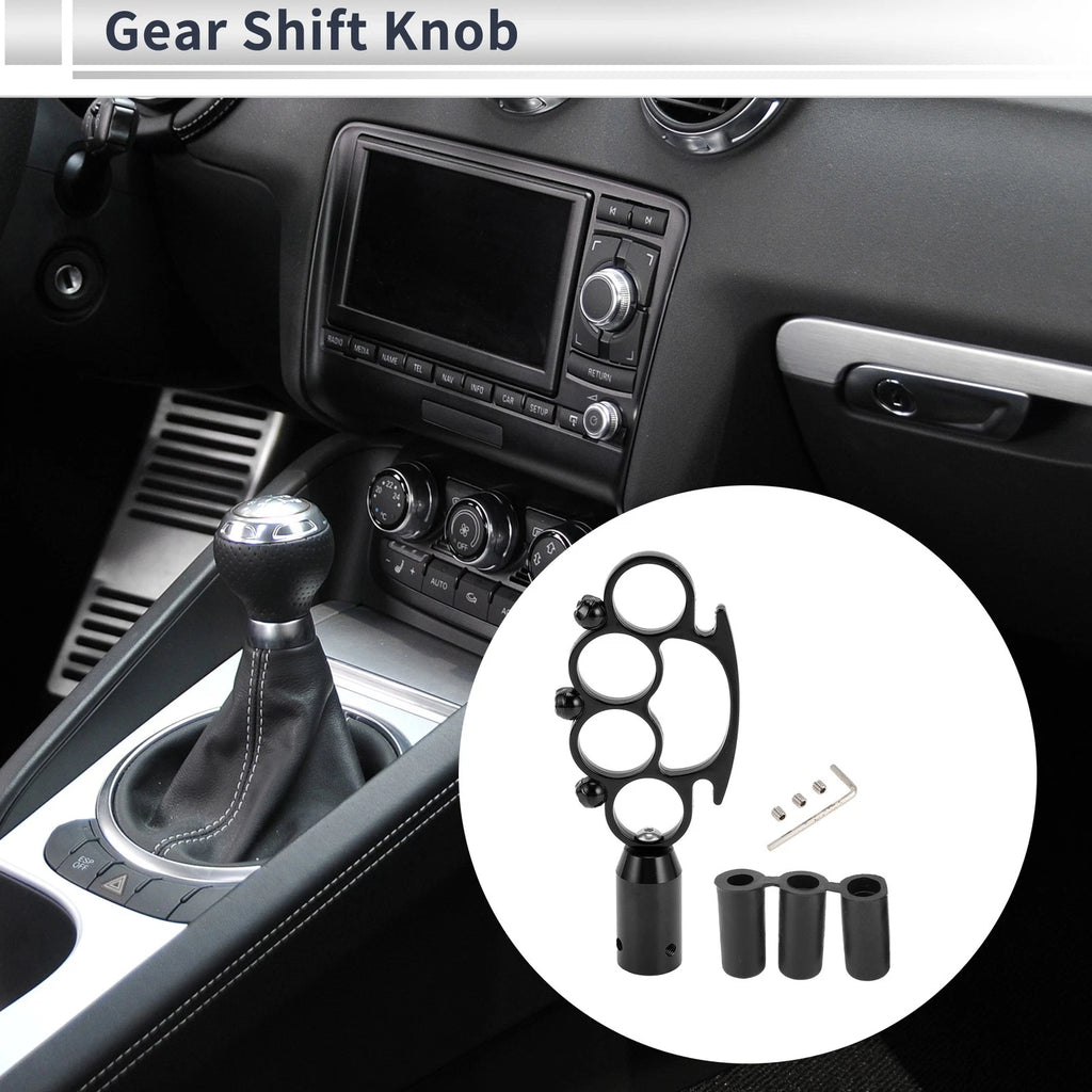 Set of 1 Universal Shift Knob with 3 Adapters for Manual/Automatic Vehicles