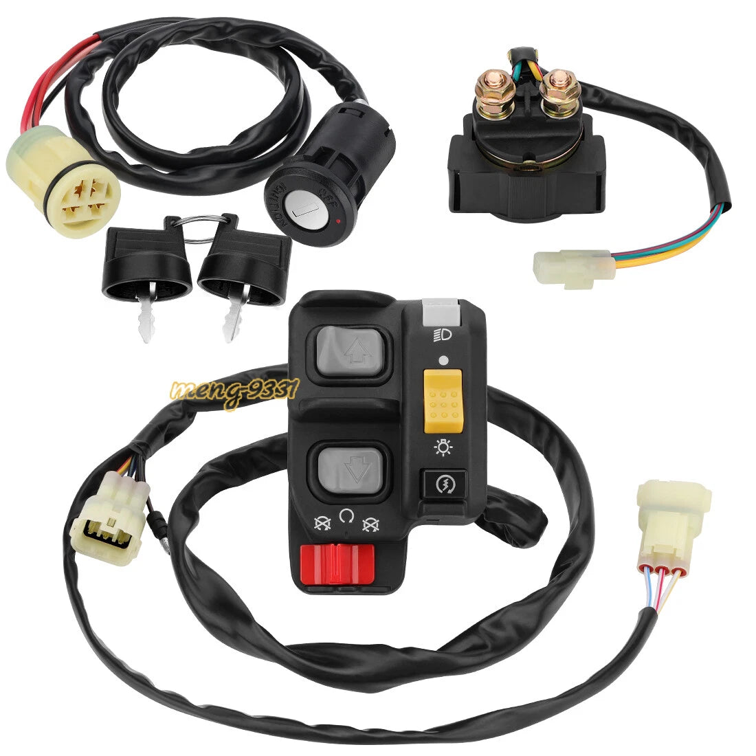 Handlebar Key Switch Starter Relay Kit for Honda Foreman 450 TRX450FE/ES (1998–2004)