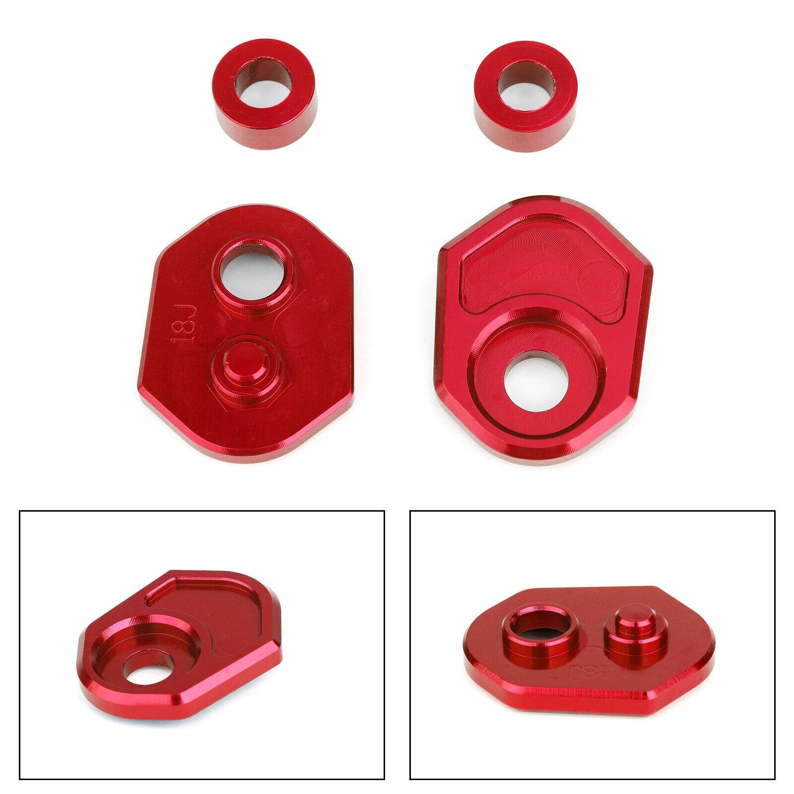 Aluminum Turn Signal Indicator Adapter Spacers for Honda MSX125 (2013–2023) Red T9