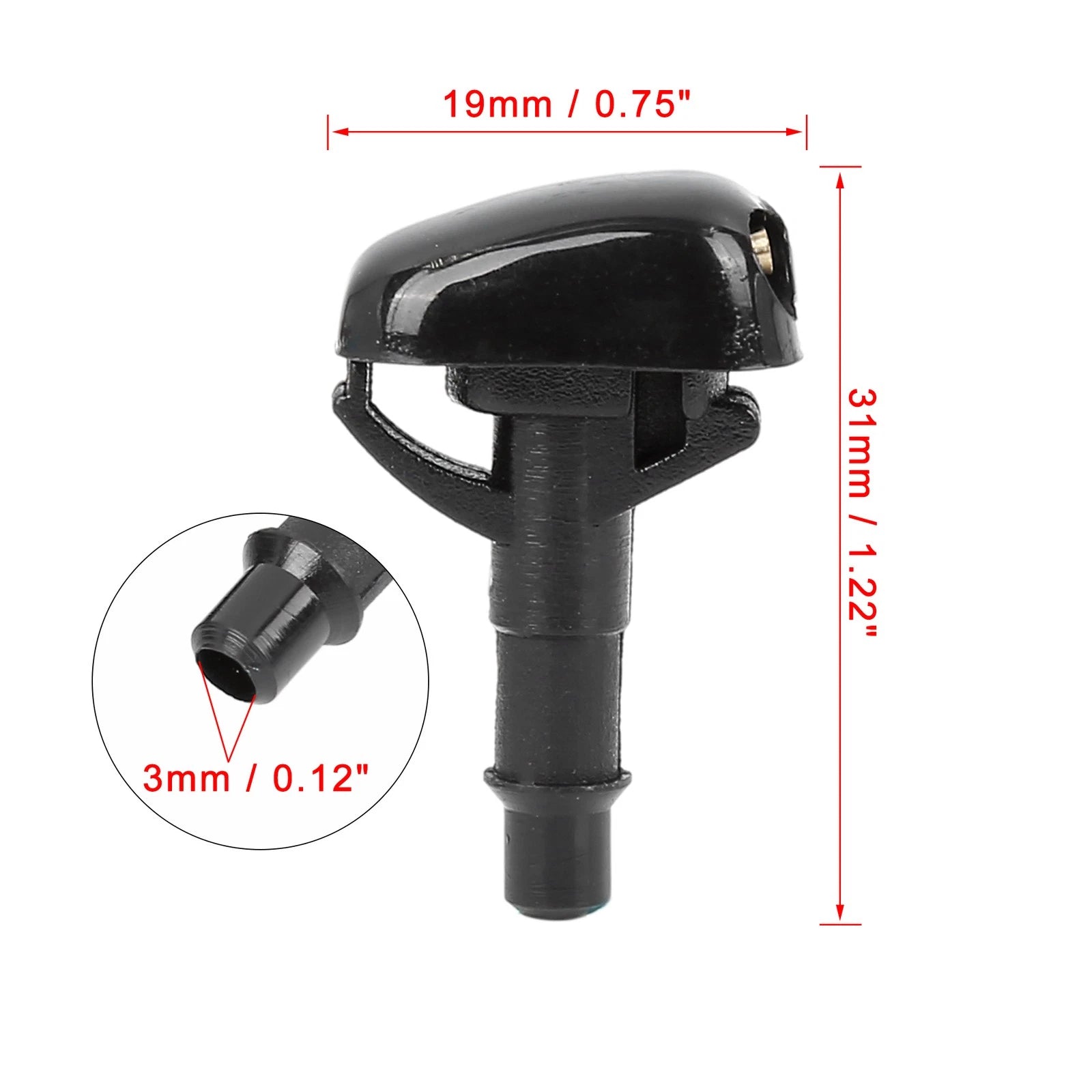 Windshield Wiper Washer Nozzle Replacement for Mitsubishi Lancer (1995–2005)