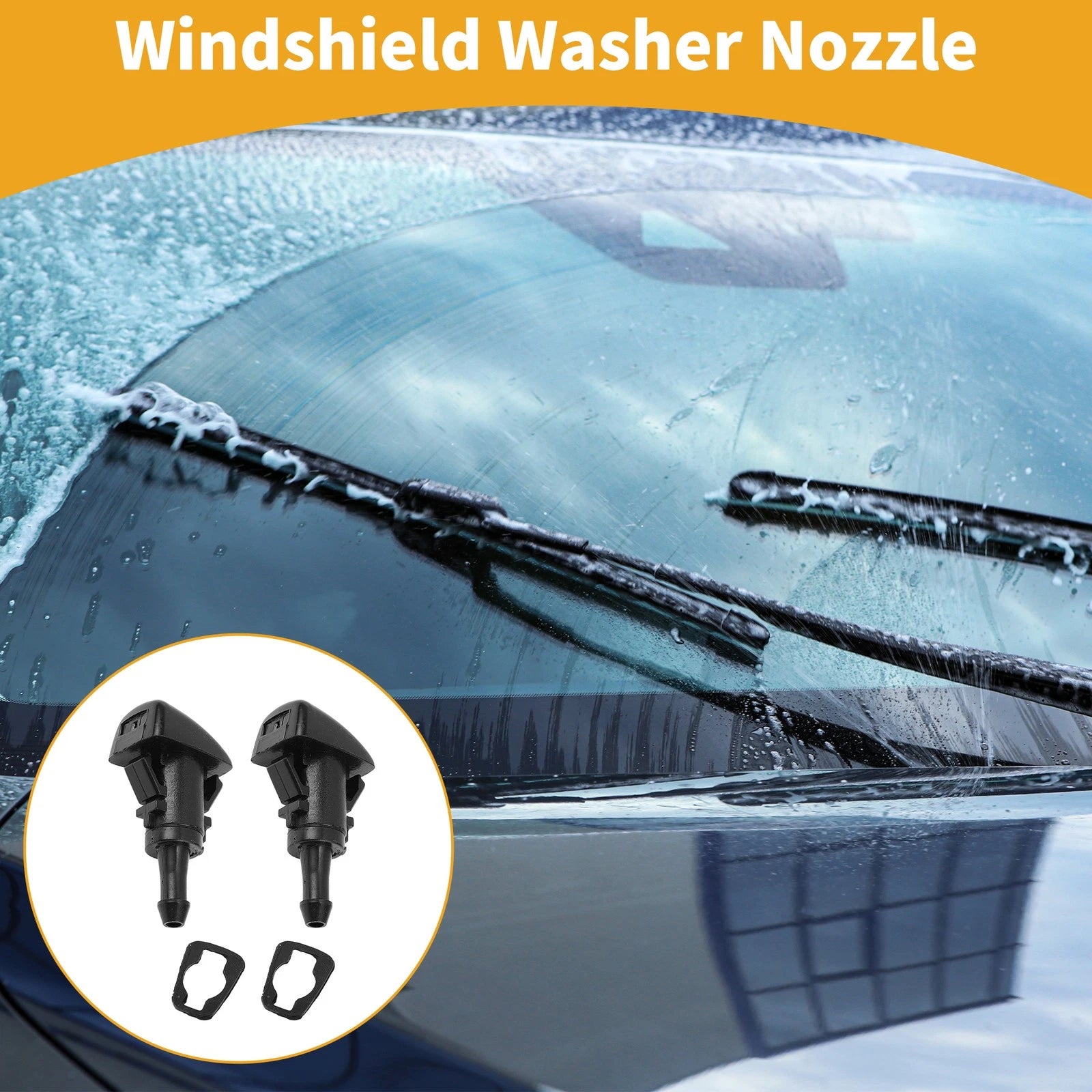 2X Front Windshield Washer Nozzle Gasket for Dodge Avenger (2008–2011)