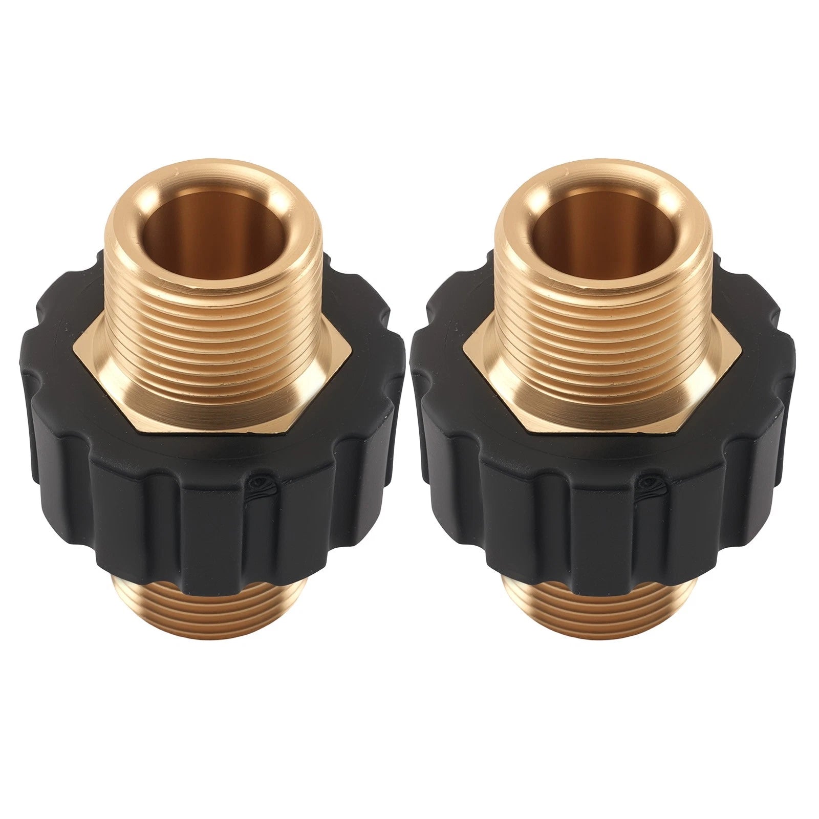 2X Brass M22 14mm Male Pressure Washer Adapter Quick Connect Fitting
