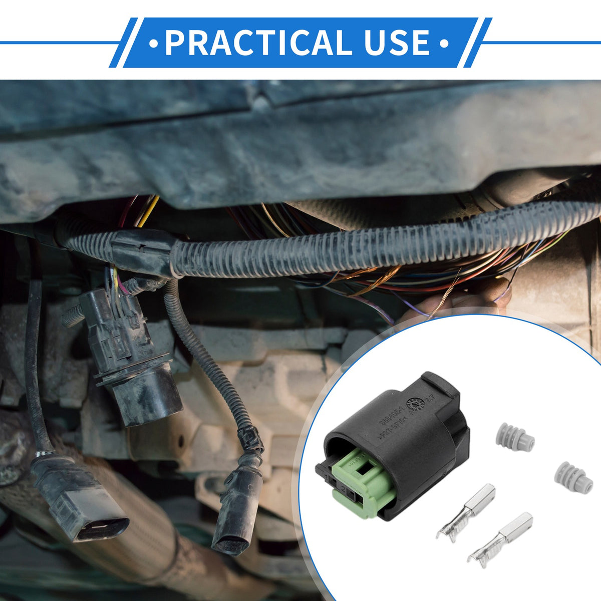 2 Pin Temperature Sensor Connector Plug for BMW 1 3 5 7 Series (2004–2013)