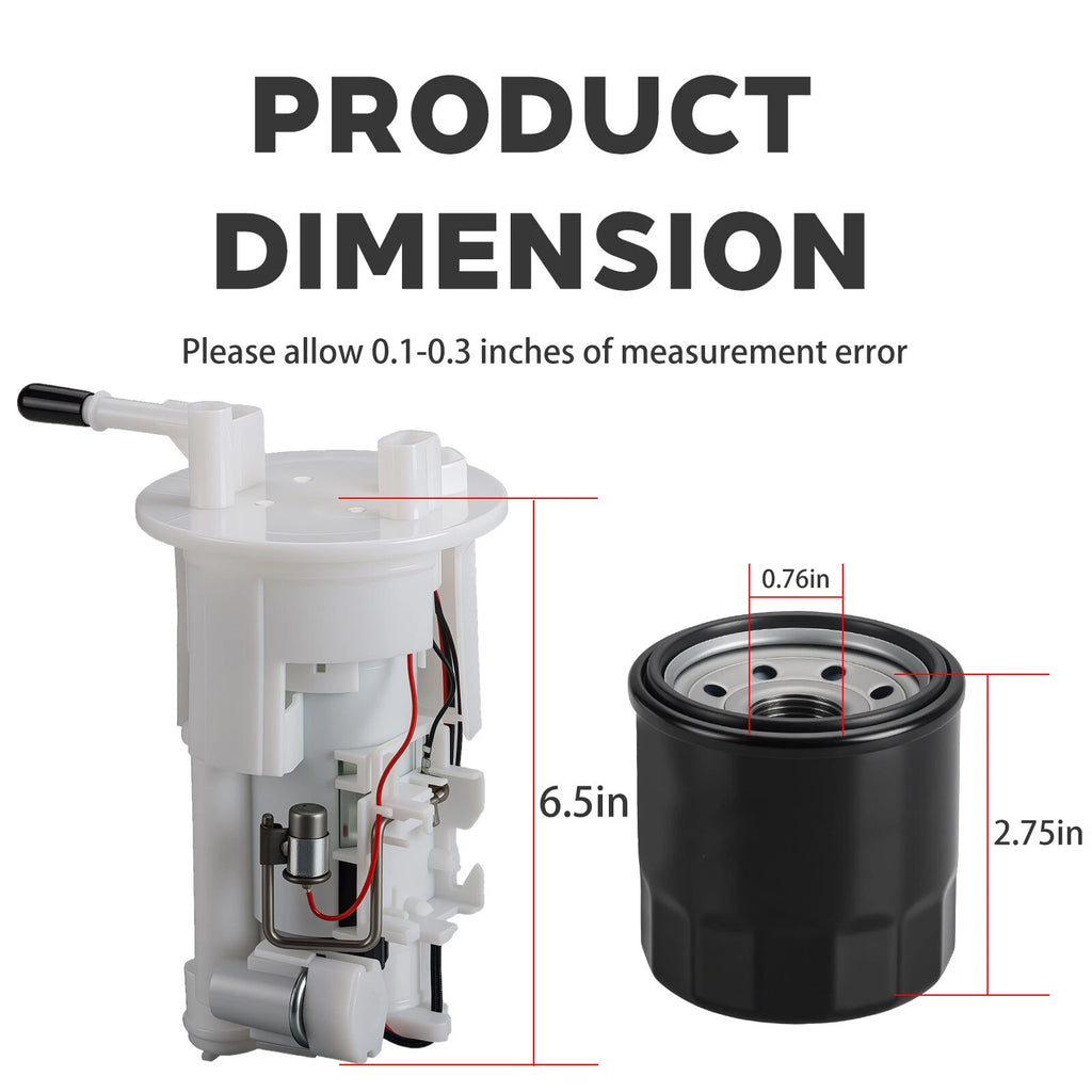 Fuel Pump Assy & Oil Filter for Yamaha YZF-R1 YZF-R6/S (2004–2009) 5PW-13907-02-00