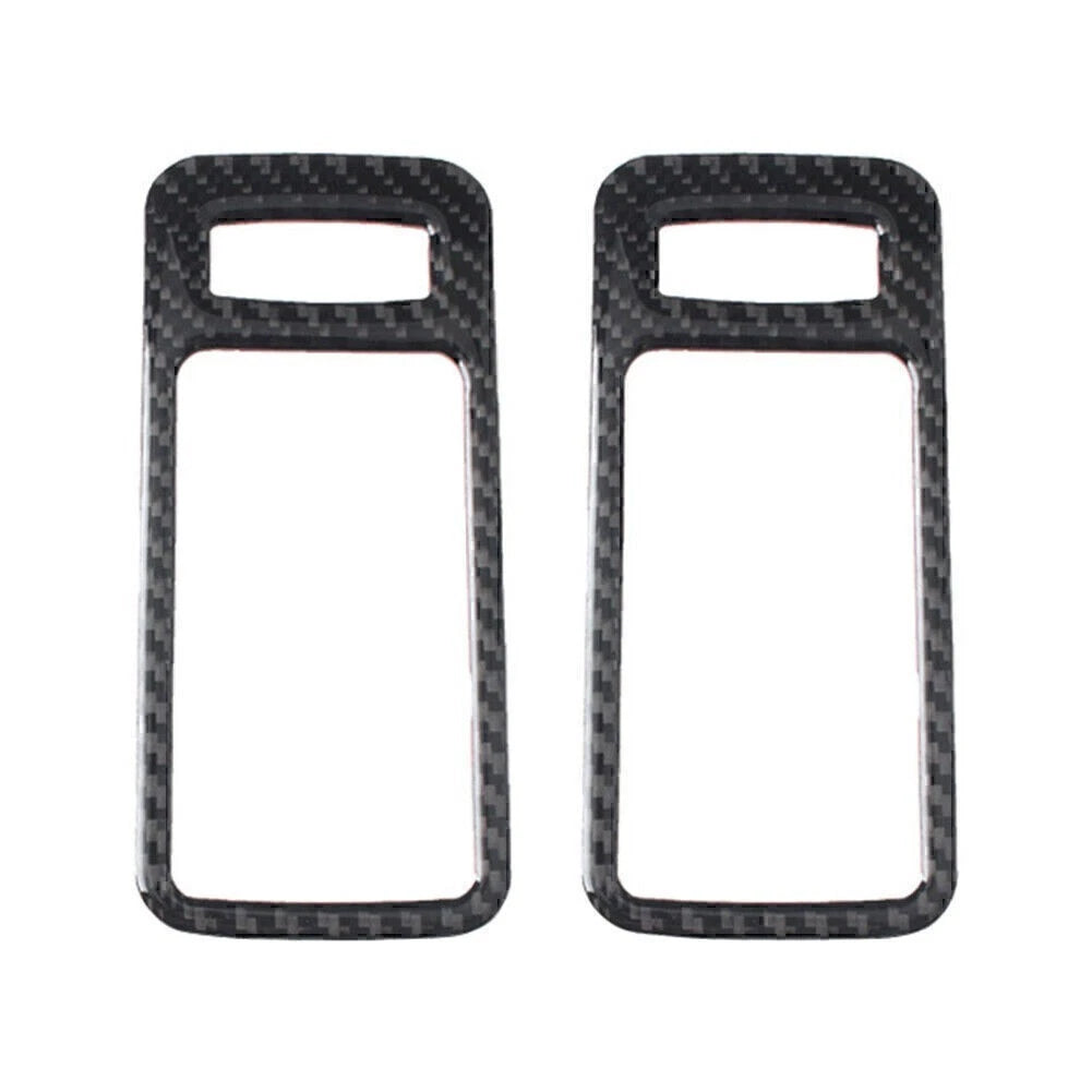 2X Carbon Fiber Interior Door Handle Shell Trim for Ford Mustang (2009–2013)