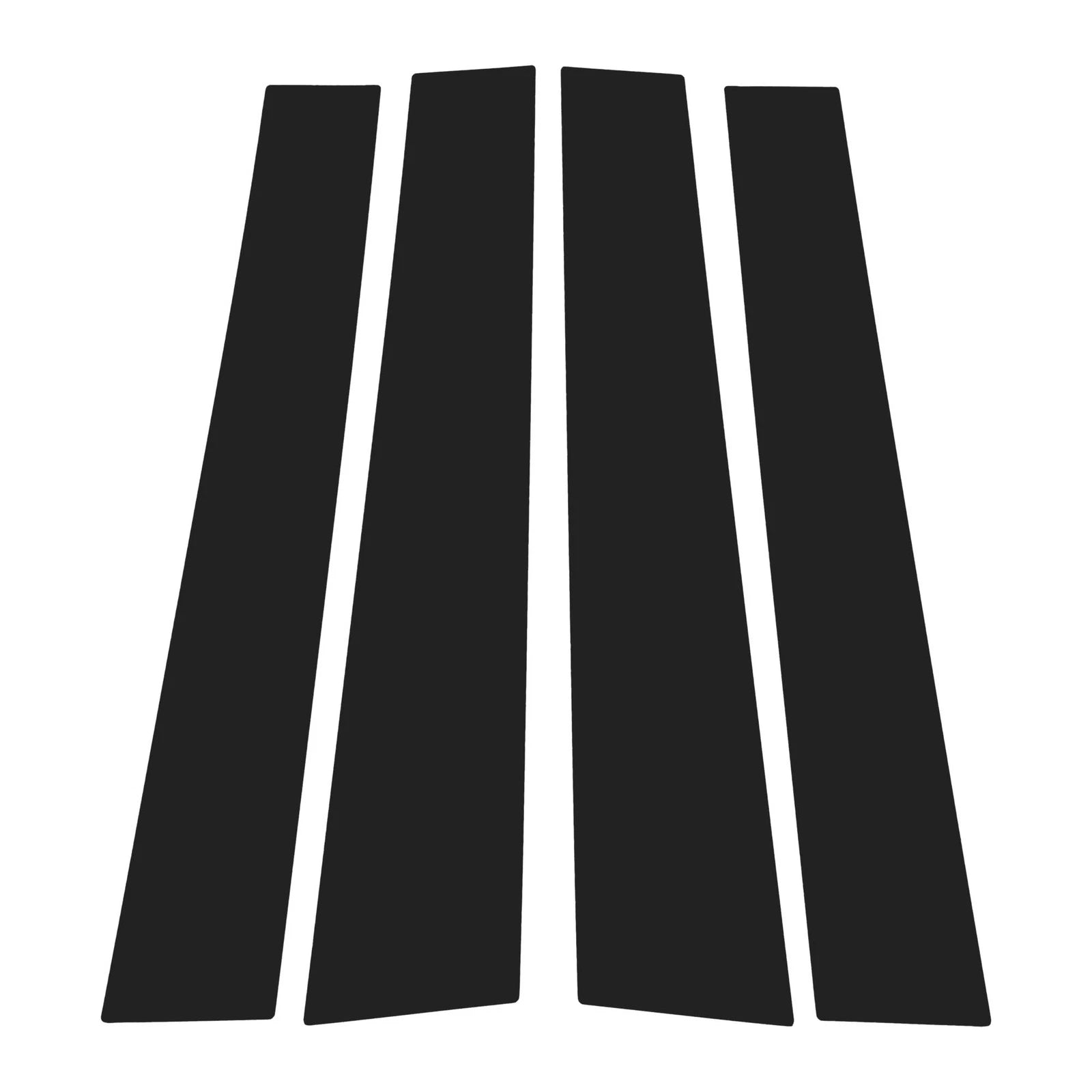 Door Pillar Window Trim Set (4 Pcs) for Mitsubishi L200 (2005–2014) Black