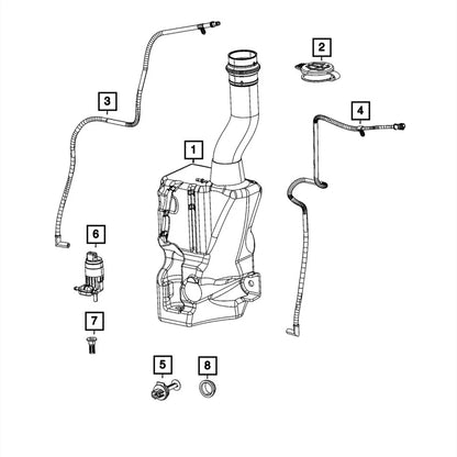 Washer Fluid Level Sensor 68350809AA for Jeep Compass (2017–2022)