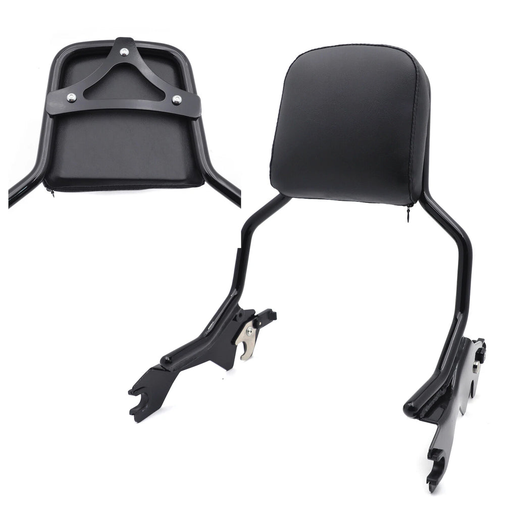 Black Passenger Sissy Bar Backrest for Harley Softail FXFB FXFBS (2018–2023)