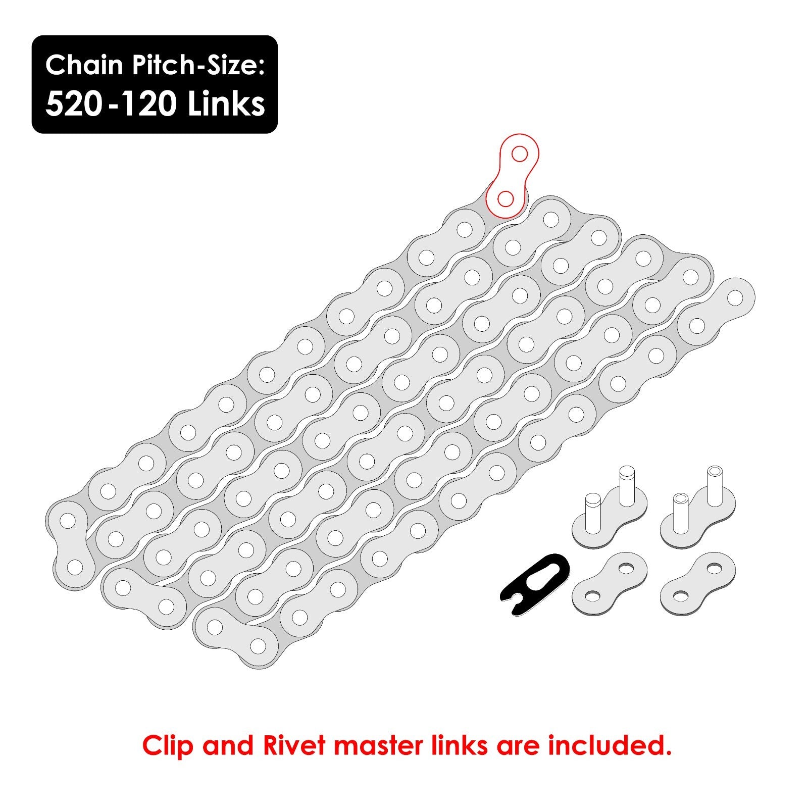 Drive Chain and Sprockets Kit for Polaris Trail Blazer 330 (2008–2010)