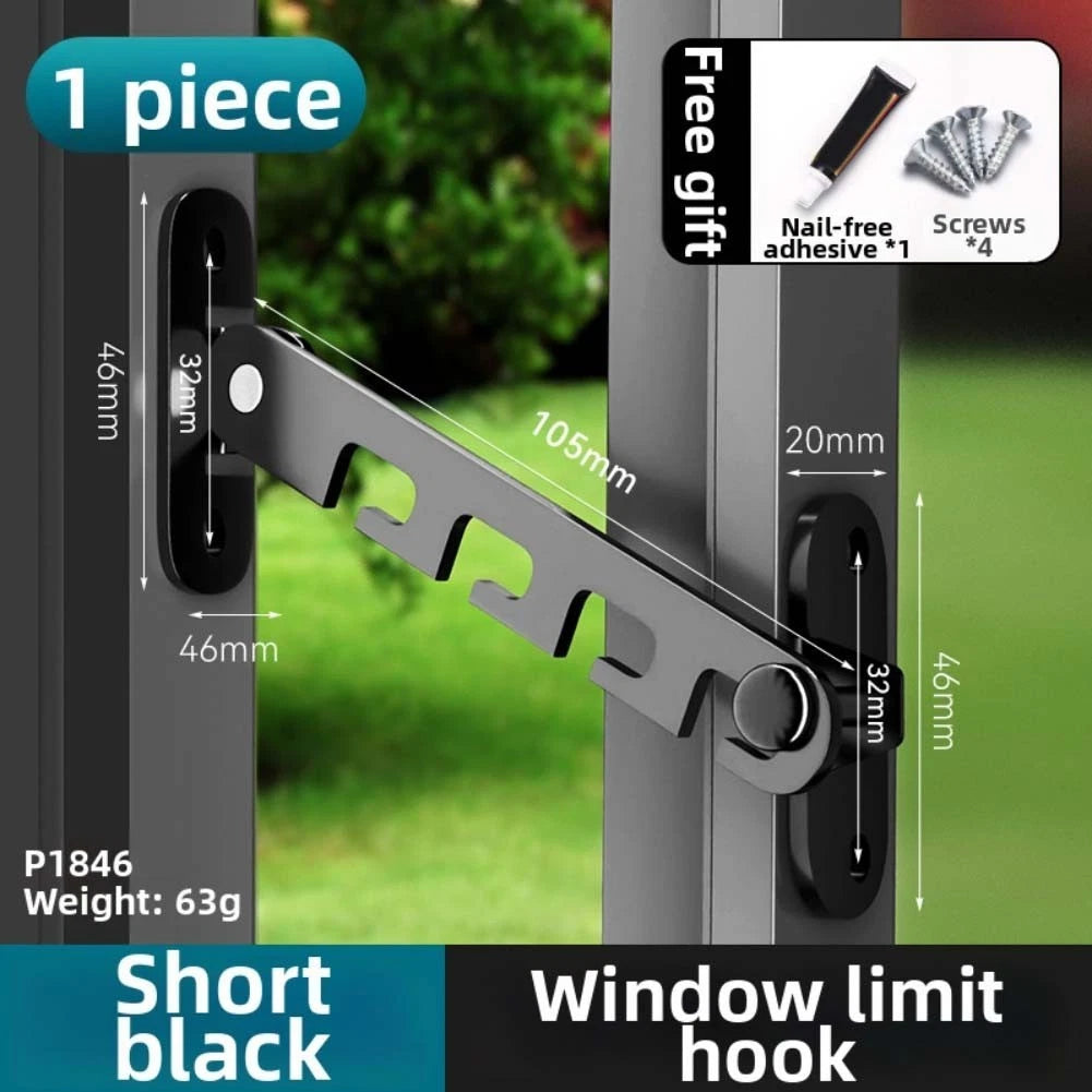 Window Limiter for Household Use (30x30x2cm) Carbon Steel Window Stopper
