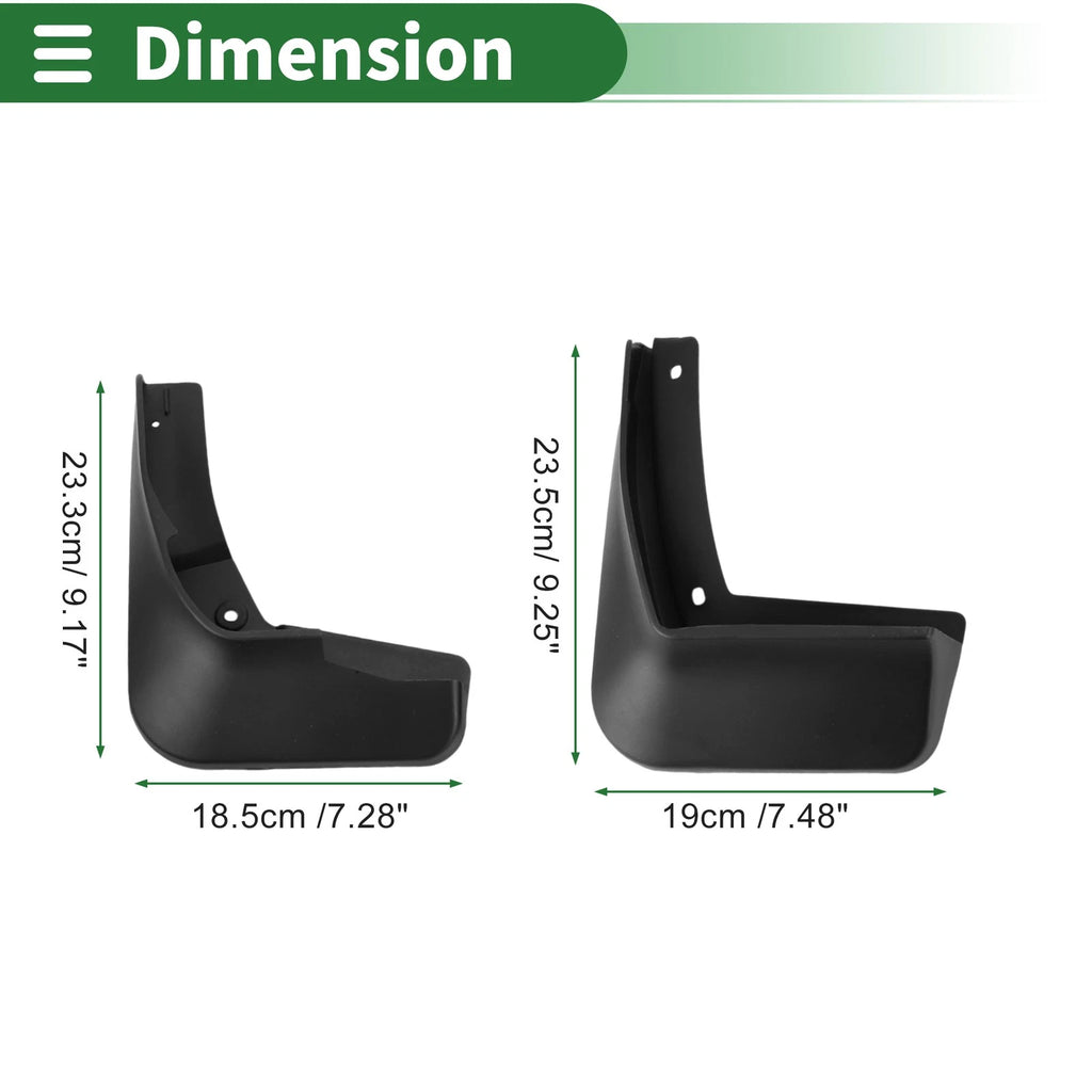 Mud Flaps Splash Guards with Mounts for Chevrolet Malibu (2016–2019)