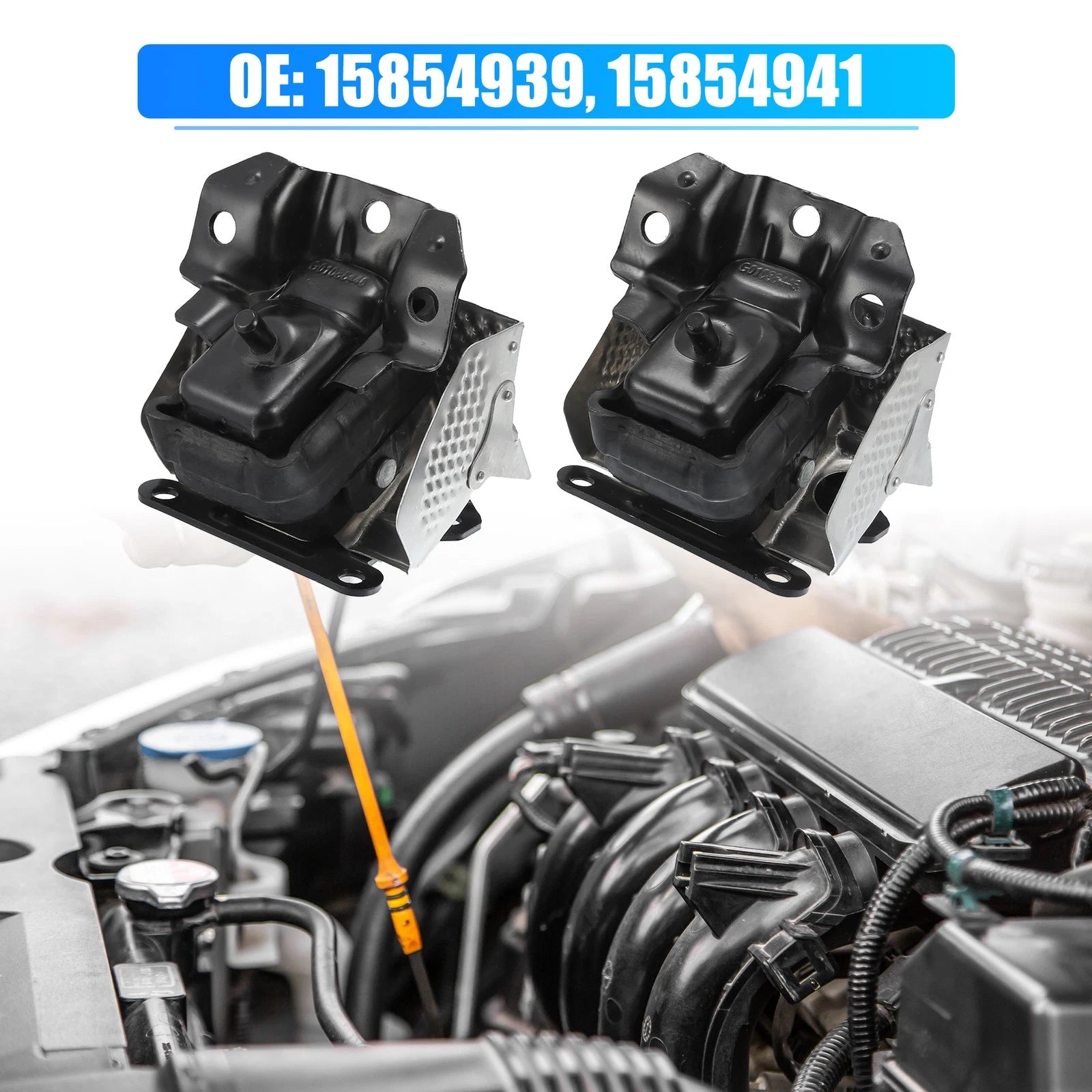 2pcs Front Engine Motor Mount Replacement for Chevrolet Tahoe Silverado (2007–2014)