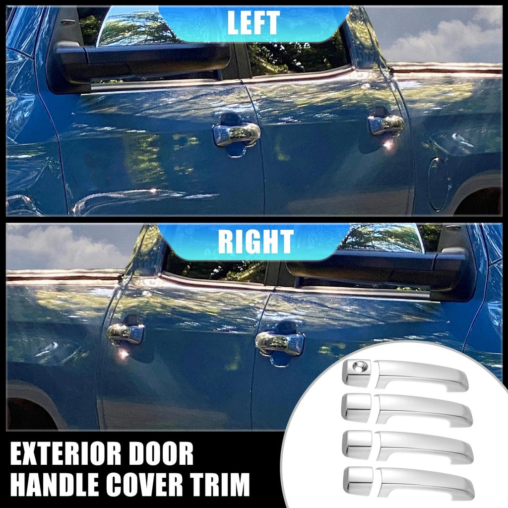 4pc Side Door Handle Cover Trim Replacement for Toyota Tundra (2007–2020)