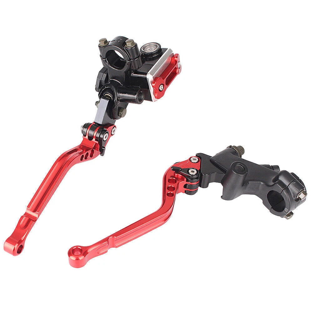 7/8" Motorcycle Universal Clutch Brake Levers Master Cylinder Reservoir