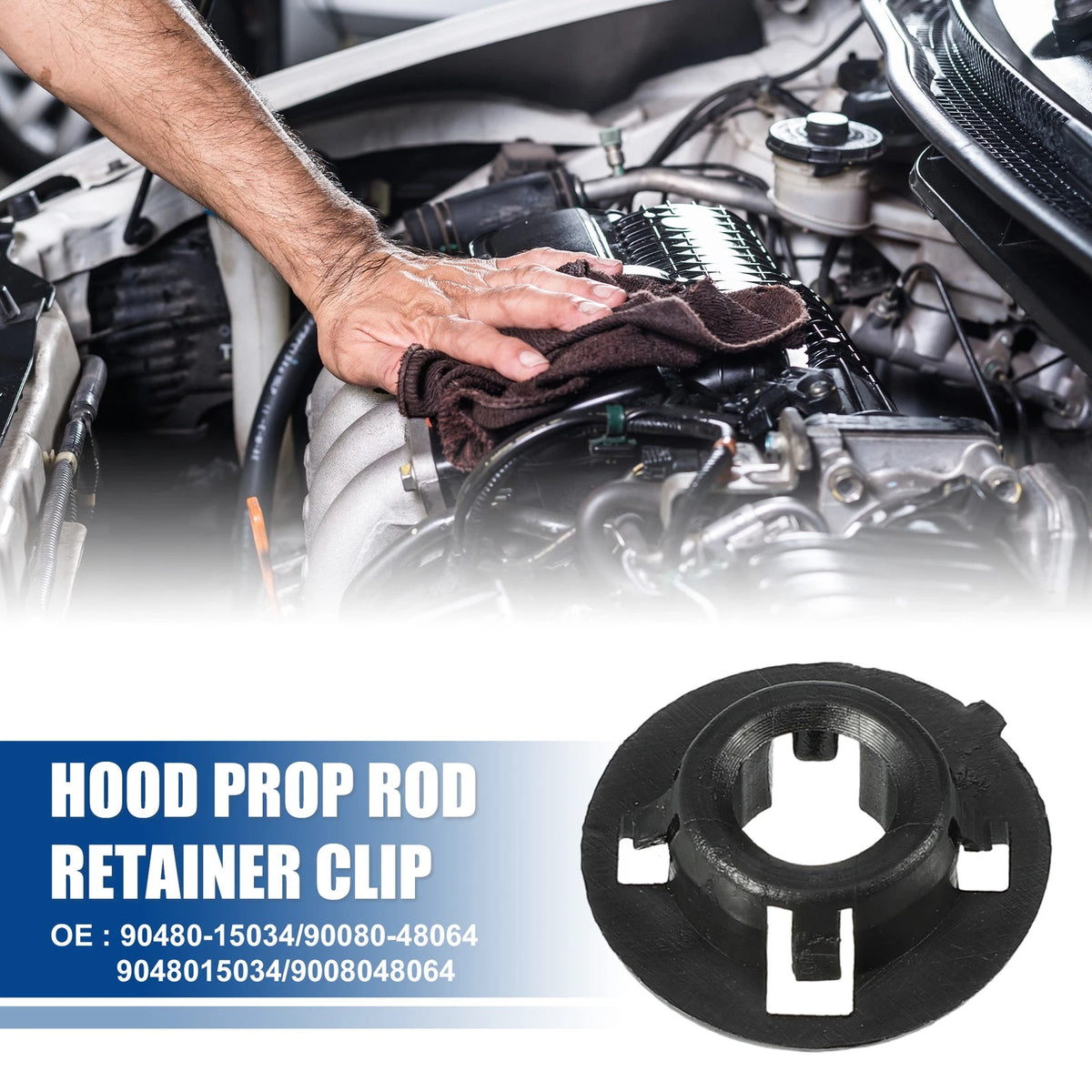10 Pcs Hood Prop Rod Holder Clip Replacement for Toyota RAV4 (1996–2000)