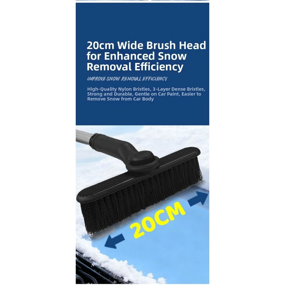 Rotatable Brush Head Snow Removal Tool for Cars (Telescopic Pole)