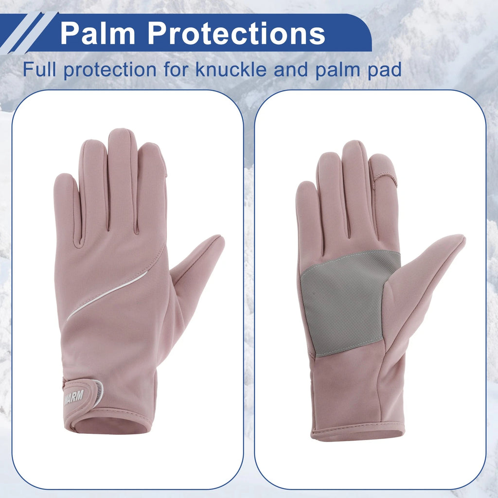 Women’s Cycling Gloves Lightweight for Mountain Biking Polyester Pink (One Size)