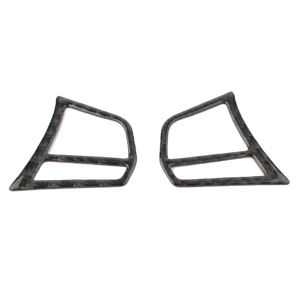 2X Carbon Fiber Steering Wheel Button Stickers for BMW 1 2 3 4 Series (2011–2020)