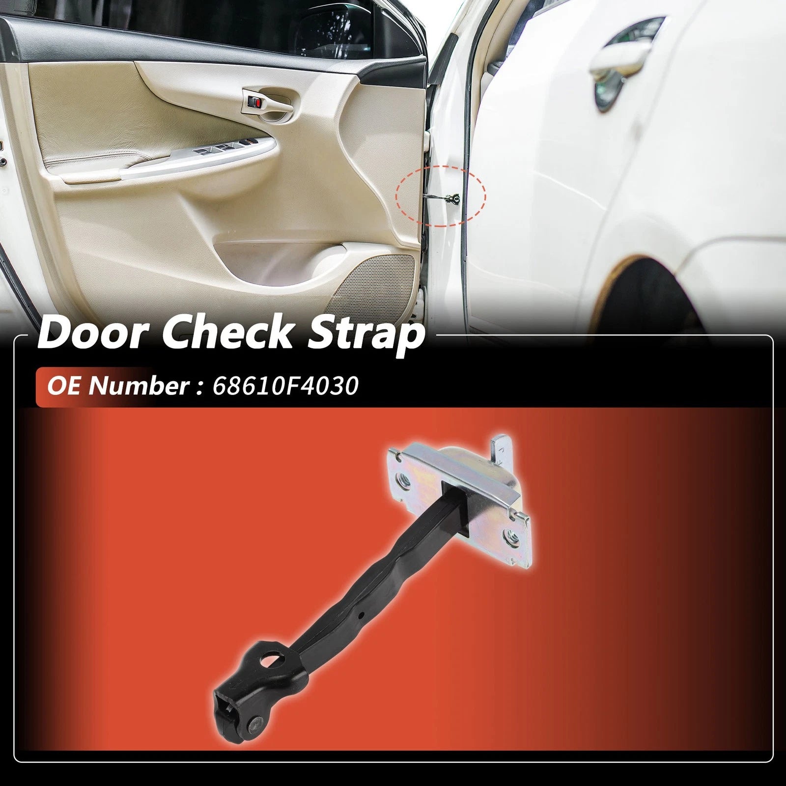 Front Door Check Strap Left Right Replacement for Toyota CHR (2016–2024)