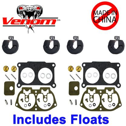 2-Pack Carburetor Repair Kit with Floats for Yamaha Outboard (1986–1995)