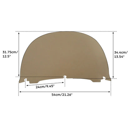 Outer & Inner Fairings Smoked 12.5" Windshield for Harley Touring (2014–2024)