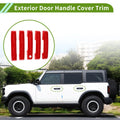 Exterior Door Handle Cover Trim Replacement for Ford Bronco 2021–2025 Red ABS