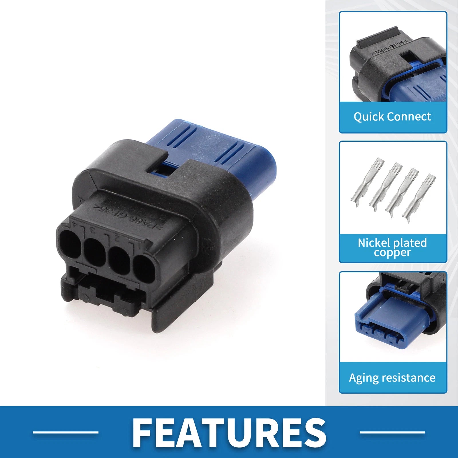Intake Air Temperature Sensor Connector Plug for Ford (No.CU2Z14S411A)