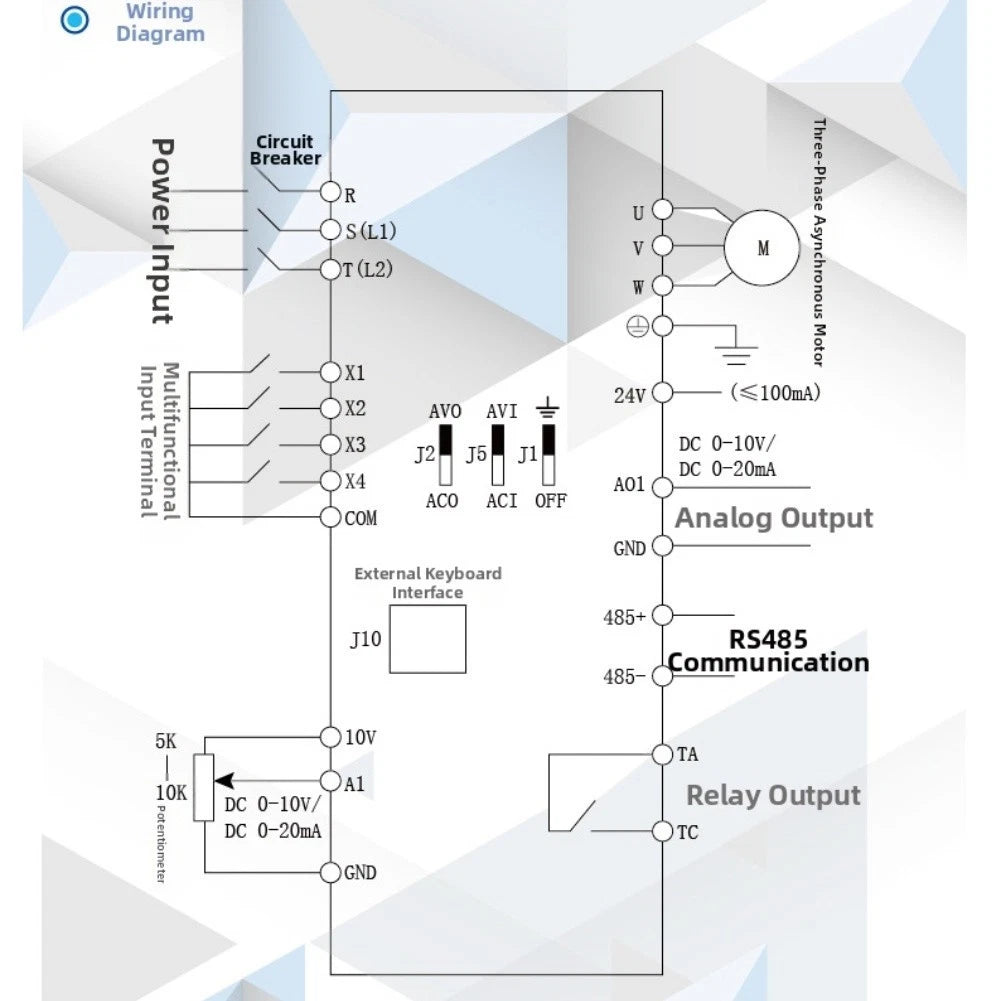 0.75kW VFD Motor Speed Regulator 220V 1-Phase Input 3-Phase Output