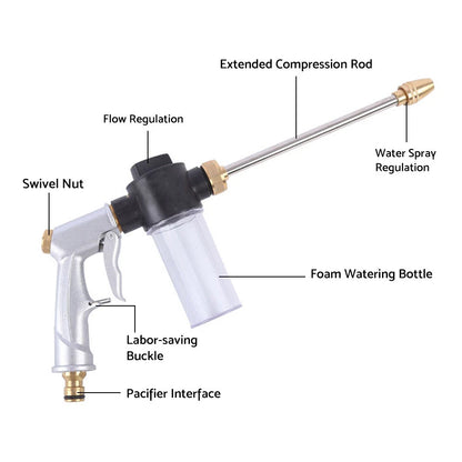 Garden Hose Nozzle for Car Wash (360° Rotating)