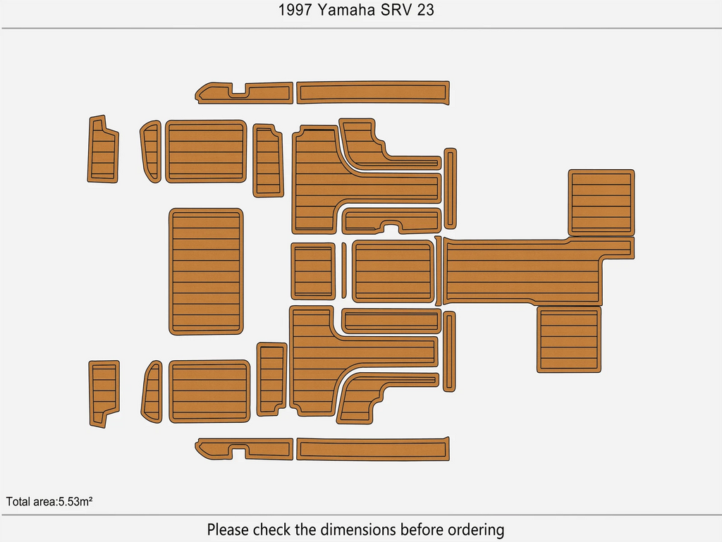EVA Foam Pads for Yamaha SRV 23 (1997) Swim Platform Cockpit Flooring Mat