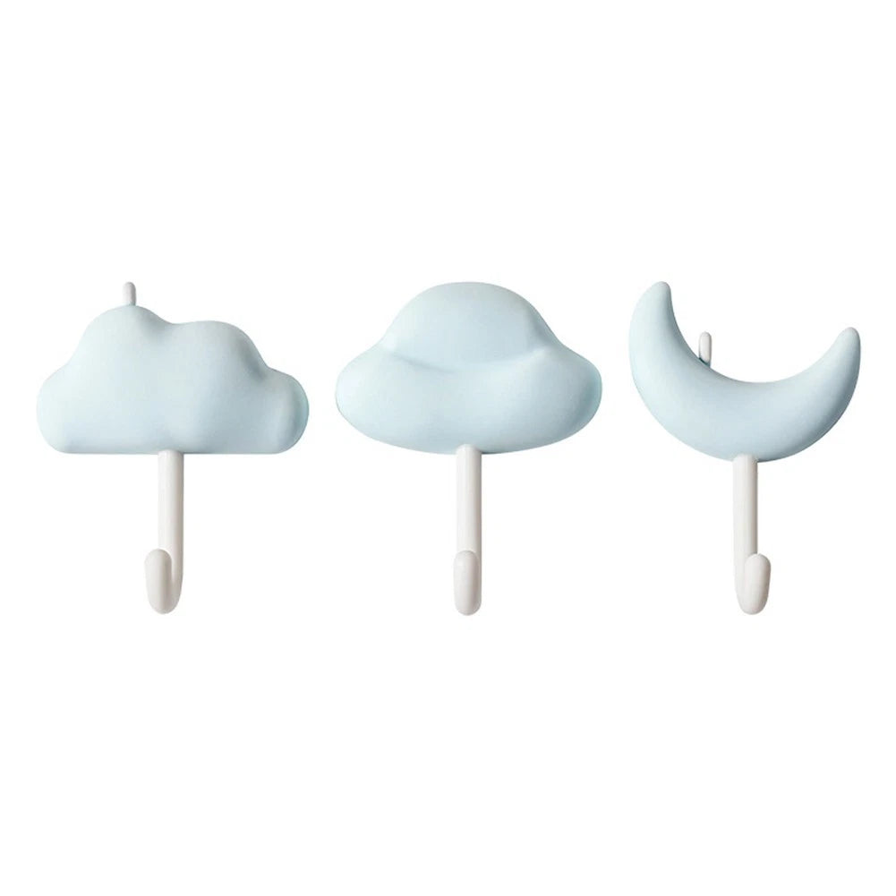 3X Wall Mounted Decorative Hooks Soft Rubber Key Holder for Entryway