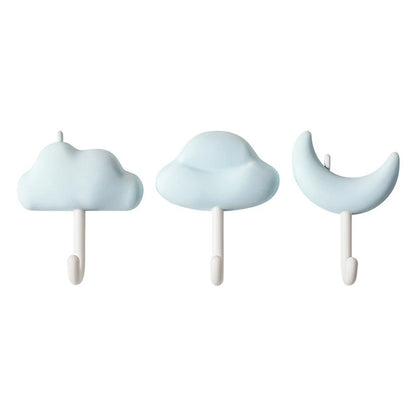 3X Wall Mounted Decorative Hooks Soft Rubber Key Holder for Entryway
