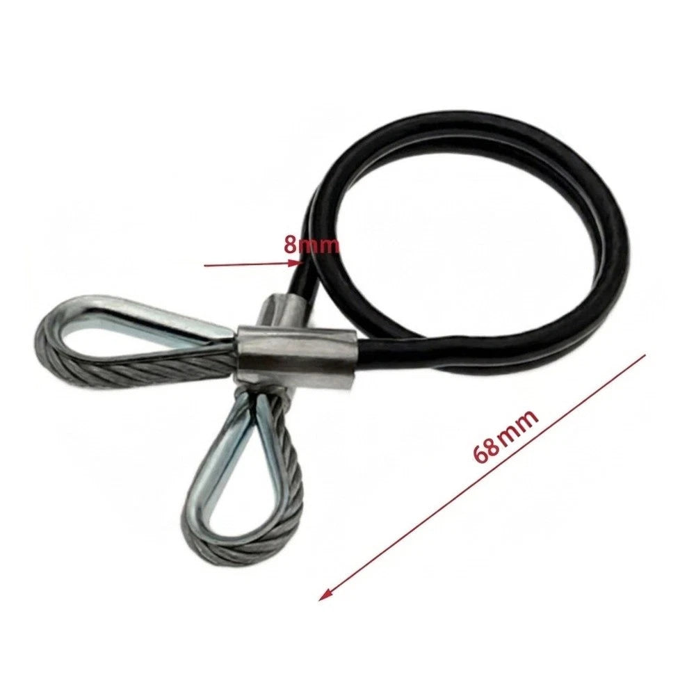 44-1/2 Trailer Safety Cable Single Pack with S-Hooks and Latches for Towing