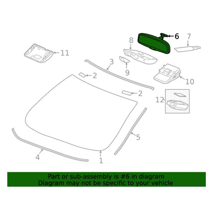 Interior Rear View Mirror 76400-SZA-A12 for Honda (2016–2021)