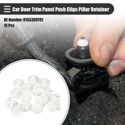 15 Pcs Door Trim Panel Push Clips for Nissan (No. 0155309791)