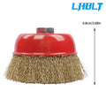6 Pack 4" Wire Cup Brush for Angle Grinders (Fits 5/8" Arbor)