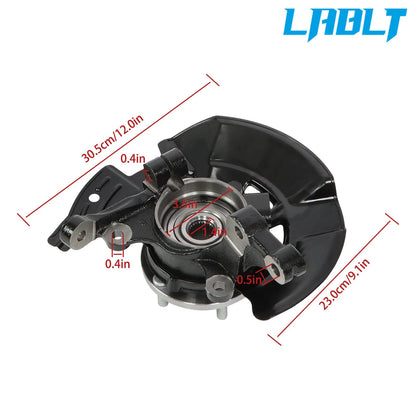 2X Front Steering Knuckle & Wheel Bearing Hub Assembly for Hyundai Sonata (2011–2013)