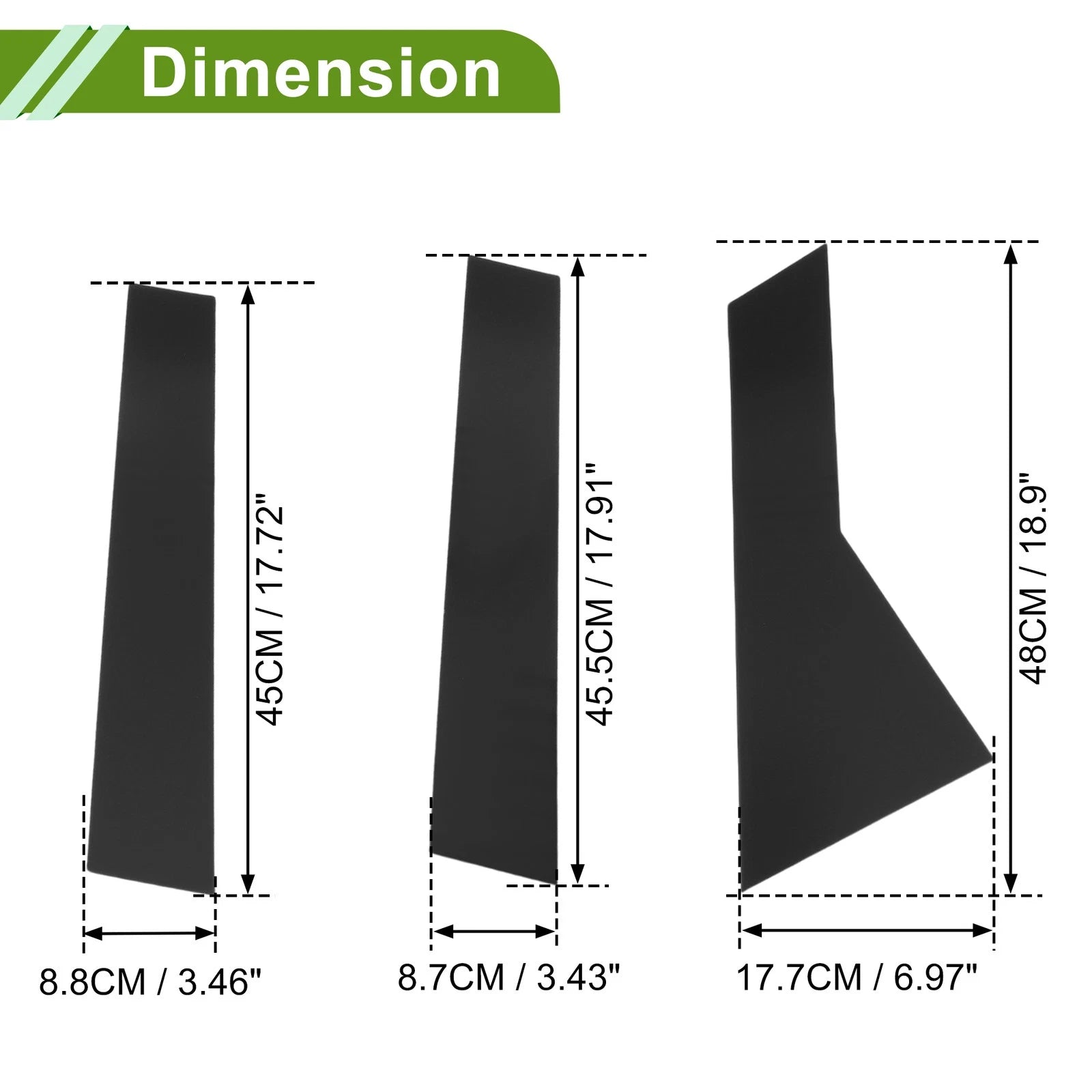 6 Pc Pillar Window Trim Replacement for Chevy Captiva (2019–2024) Black