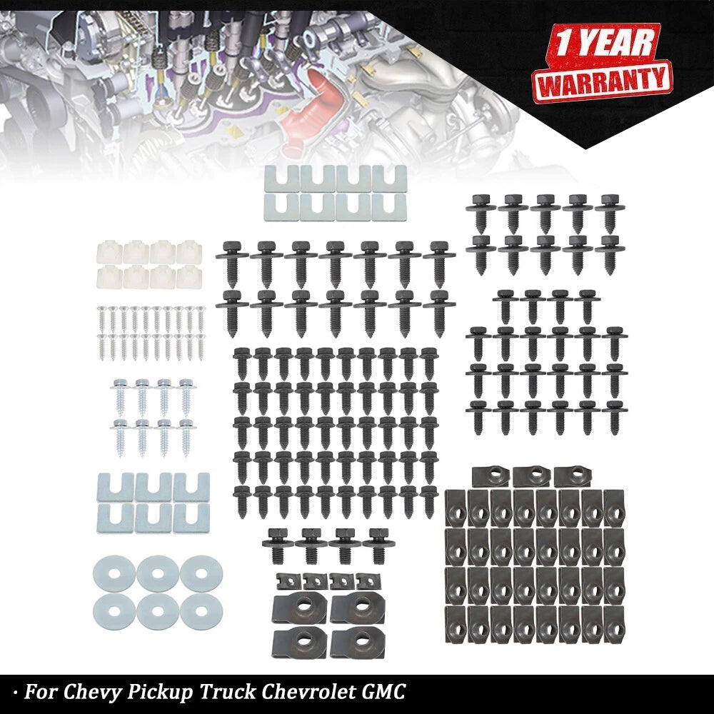 210pc Front End Sheet Metal Hardware Kit for Chevy Pickup Truck